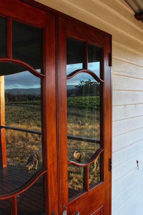 Gregan Retreat bedroom door from the deck